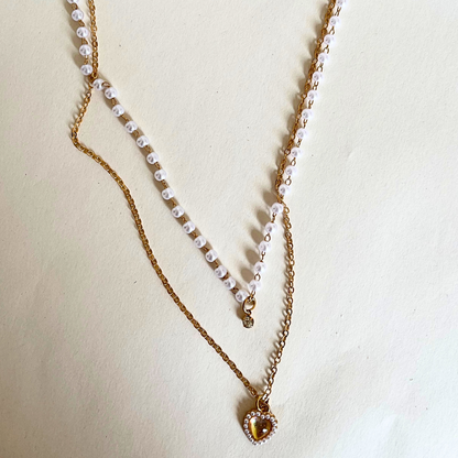 Pearl Heart Necklace