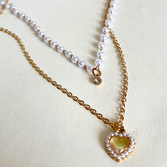 Pearl Heart Necklace